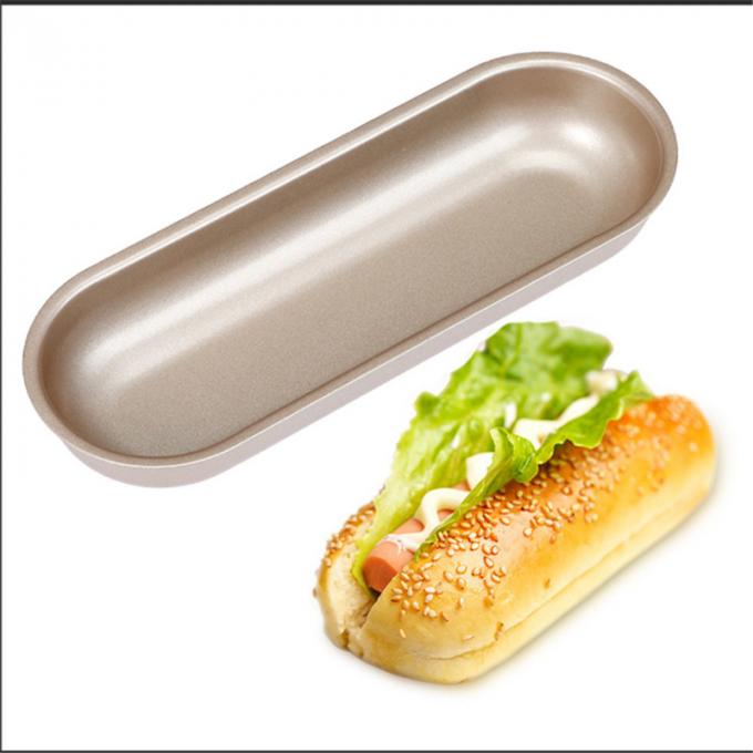 Rk Bakeware China- Aluminum Alloy Nonstick Hotdog Shaped Pan