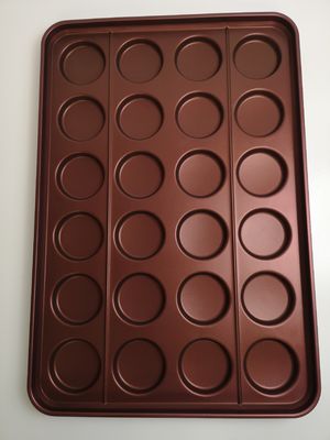 3,5&quot; 24 Verbindungs-Burger-Brötchen, das Tray Reusable Silicone Coated backt