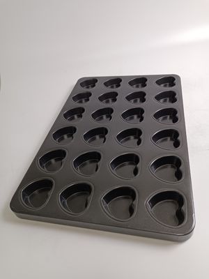 HERZ-Form-Muffin Pan Tray Stickproof 24 Schalen-600*400*30 Aluminium