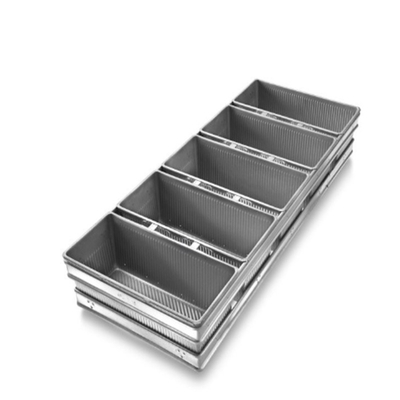 Rk Bakeware China Manufacturer-4 Strap Verglasung Aluminiumstahl Pullman Brötchenpfanne/ Tank Brötchenpfanne/ Wiener Brötchenpfanne