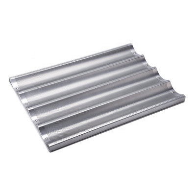 Handelsgewerbe 4/5/6 Backwaren Schlitten-Aluminium-perforiertes französisches Brot Metall Backpfanne Backgeräte Baguette Backtablett