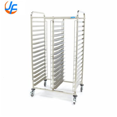 RK Bakeware China-10 Blatt Aluminium Speicher Kühlwagen mit offenem Regal, Teig Pizza Backen mobile Rack