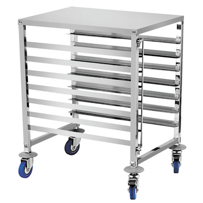 RK Bakeware China-6 Pan End Load Undercounter Arbeitsplatte / Bun Pan Rack mit Seitenkanälen