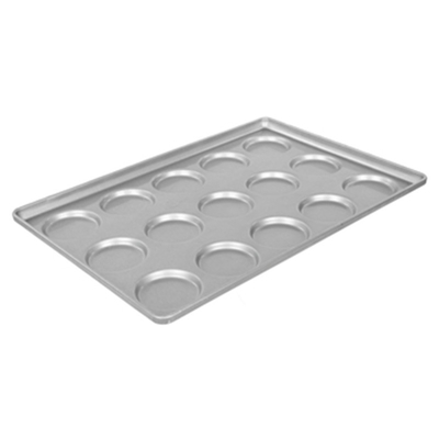 RK Bakeware China 3 Zoll glasierte Stahlhamburger-Brötchen Pan Baking Tray Aluminumized