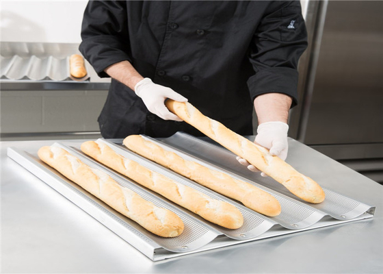 RK Bakeware China Foodservice NSF 5 Schlitz Aluminium Baguette Backflasche Glasur Französisch Brotpfanne