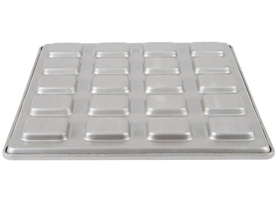 RK Bakeware China Foodservice NSF Custom 22 Quadrat Ciabatta Roll Pan Backplatte- Band In Rim