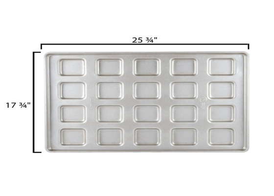 RK Bakeware China Foodservice NSF Custom 22 Quadrat Ciabatta Roll Pan Backplatte- Band In Rim