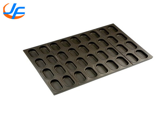 RK Bakeware China Foodservice Aluminiumisierte ovale Muffin Backpfanne Quadratische Muffin Backplatte