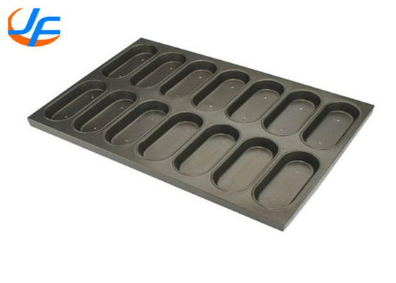 RK Bakeware China Foodservice Aluminiumisierte ovale Muffin Backpfanne Quadratische Muffin Backplatte