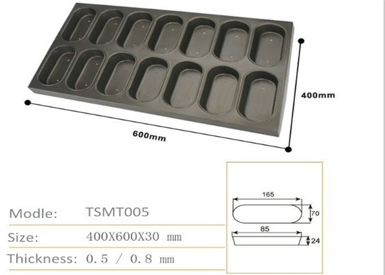 RK Bakeware China Foodservice Aluminiumisierte ovale Muffin Backpfanne Quadratische Muffin Backplatte