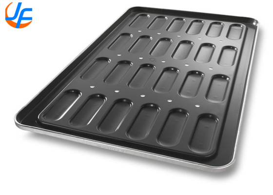 RK Bakeware China-52435 Verglasung, nicht klebrig 18 Schimmel Aluminium aus Stahl Hot Dog Bun Pan Tray