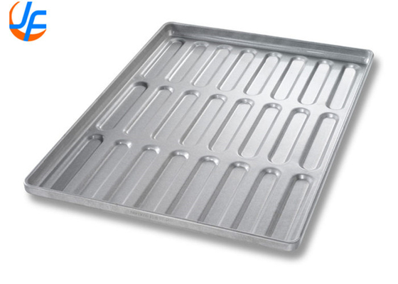 RK Bakeware China Foodservice 42465 Commercial 32 Schimmelverglasung Aluminiumstahl-Cluster-Hot Dog Bun-Pfanne