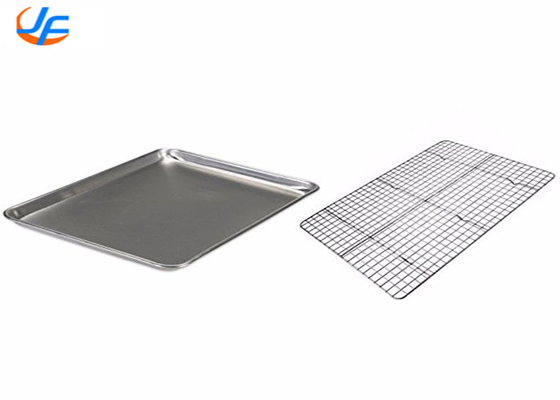 RK Bakeware China-Half-Size 16 Gauge Draht in Rim Aluminium Backflasche mit Fuß Kühlregal