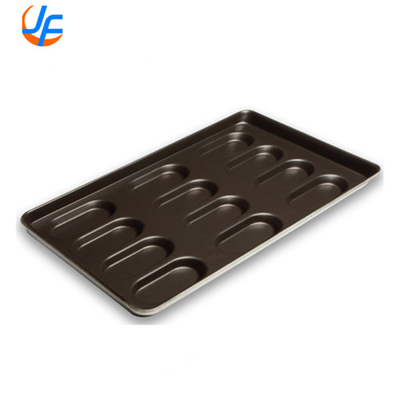 RK Bakeware China Foodservice Commercial Slicone Glasured Hot Dog Bun Pan Für Großhandelsbäckereien
