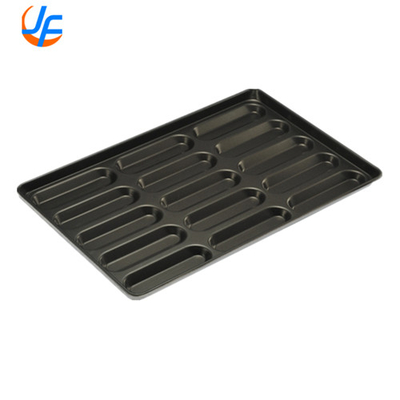 RK Bakeware China Foodservice Commercial Slicone Glasured Hot Dog Bun Pan Für Großhandelsbäckereien