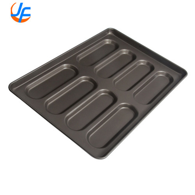 RK Bakeware China Foodservice Commercial Slicone Glasured Hot Dog Bun Pan Für Großhandelsbäckereien