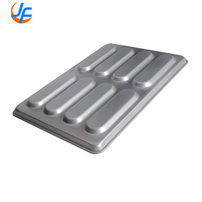 RK Bakeware China Foodservice Commercial Slicone Glasured Hot Dog Bun Pan Für Großhandelsbäckereien