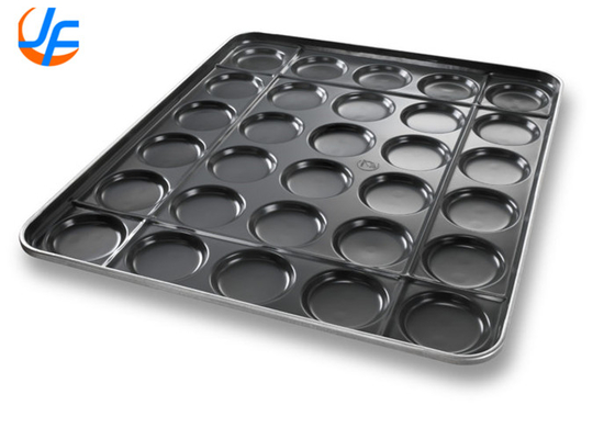 RK Bakeware China Foodservice15 Hohlraum Aluminiumisierte Hamburger Bun Backplatte Verglasung Telfon