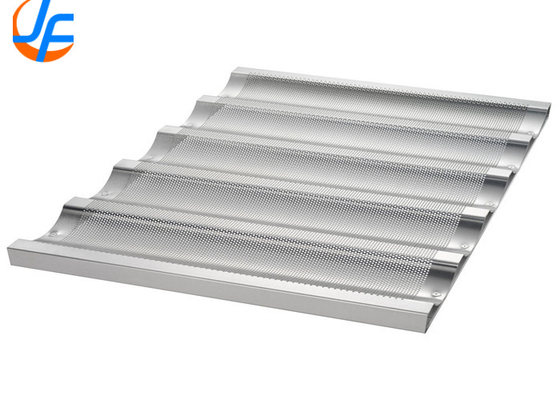 RK Bakeware China Foodservice Chicago Metallische 5 Brötchen Glasurierte Uni Lock NSF Aluminium Baguette Backplatten