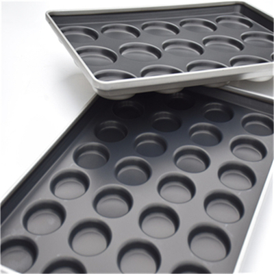 RK Bakeware China Foodservice 2,5-Zoll-Nonstick-Mini-Hamburger-Bun-Tray