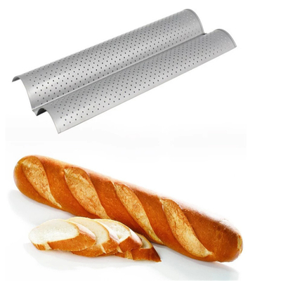 RK Bakeware China Foodservice NSF Perforierte 3-Schleppform Baguette Backflasche Französisch Brotpfanne