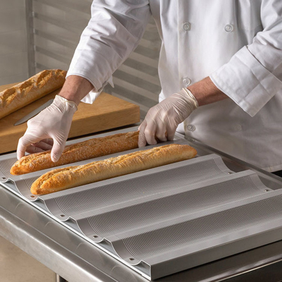 RK Bakeware China Foodservice NSF 5 Brötchen Verglasung Aluminium Baguette Backflasche Französisch Brotpfanne