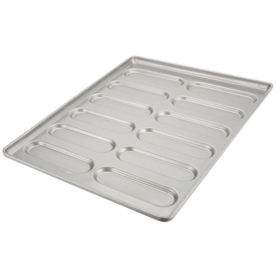 Rk Bakeware China-41055 Verglasung Aluminium Stahl abgerundete Ende Hoagie Bun Pan Tray