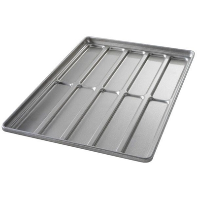 Rk Bakeware China-41055 Verglasung Aluminium Stahl abgerundete Ende Hoagie Bun Pan Tray