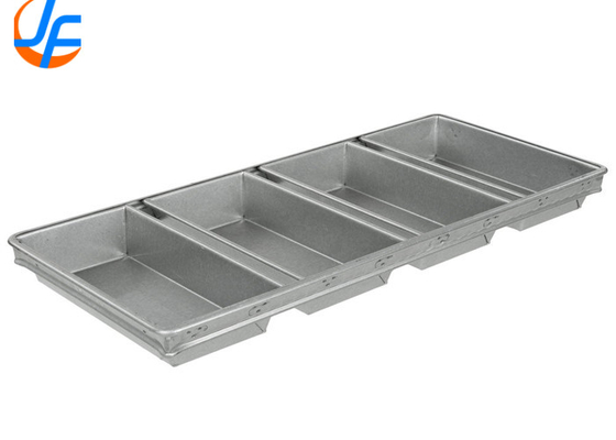 RK Bakeware Foodservice NSF Commercial 4 Strips Aluminium Brotbrötchen Pfanne Glas