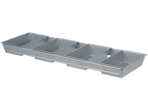 RK Bakeware China Foodservice NSF 6 Strap Verglaserte Aluminium-Brotpfanne Aluminierte Stahlbrotpfanne
