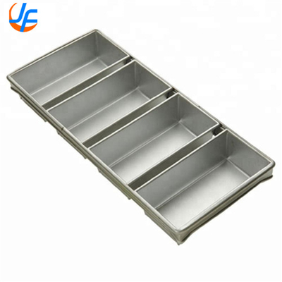 RK Bakeware China- 4 Strips Silicone Glasur Aluminium Brotpfanne/Pullman Pan Brotpfanne Set Brotform Kuchen Brotpfanne