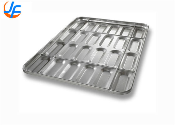 RK Bakeware China-PFA Nonstick Cluster Hot Dog Bun Pan mit Gusseted Seitenwänden für industrielle Bäckereien