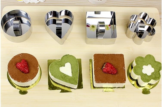 RK Bakeware China Foodservice NSF Dessert Runde Kuchenringe aus Edelstahl Silberfarbe