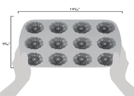 RK Bakeware China Foodservice NSF 12 Kompartiment Bundtlette Aluminium Muffin Kuchenpfanne Gewerbliche Qualität