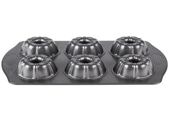 RK Bakeware China Foodservice NSF Edelstahlkuchenform Fluted Mini Bundt Kuchenpfanne