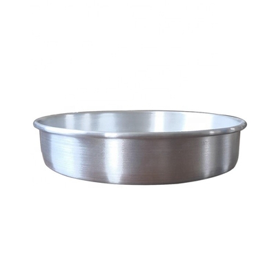 7 * 2 Zoll Aluminium rund Silber Kuchen Backpfanne Gerade Körper festen Boden Festboden Kuchenpfanne
