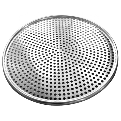 8 Zoll Aluminium-Tray Hersteller Aluminium-Tray Kreis Löcher Metall-Ofen Pizza-Tray perforierte Pizza-Form