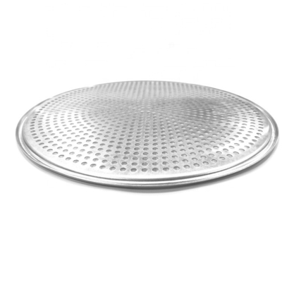 8 Zoll Aluminium-Tray Hersteller Aluminium-Tray Kreis Löcher Metall-Ofen Pizza-Tray perforierte Pizza-Form