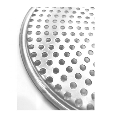 8 Zoll 18 Zoll perforierte runde Aluminium-Pizza-Pfanne gepunkte Pizza-Tray Backplatte
