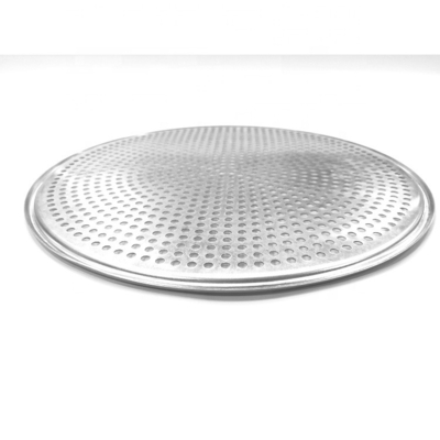 8 Zoll perforierte runde Aluminium-Pizza-Pfanne geprüfte Pizza-Tablett Backplatte Metallplatte Aluminium-Pizza-Platte