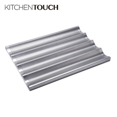 4 Schlitze Aluminium-Brot-Bäckpanne Baguette Backtablett für Bar oder Bäckerei oder Restaurant