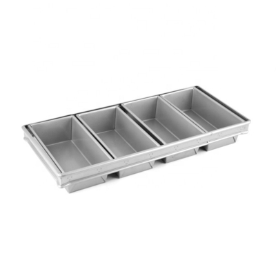 4 Schlitze Backbrot Pfanne Backplatte Toastbox Brot Formen Brot backen Aluminium Stahl Toastbox für die Bäckerei