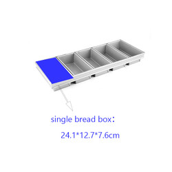 5 Bänder Brotbrotpfanne 5 Toastboxen in einer Reihe Aluminium Stahl Brot &amp; Brotpfanne Brot backen Brotpfanne