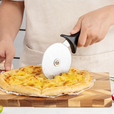 10cm Edelstahl-Pizza-Radschneider mit Pp-Griff Rund-Plastik-Pizza-Radschneider-Server