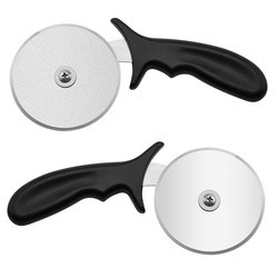 10cm Edelstahl-Pizza-Radschneider mit Pp-Griff Rund-Plastik-Pizza-Radschneider-Server