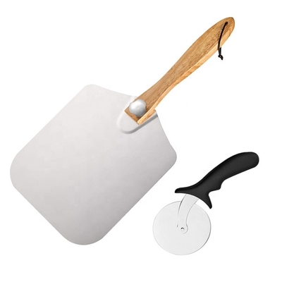 12-Zoll-Aluminium-Pizzaschaufel mit Klappgriff und 10-Zoll-Pizzaschneider-Set
