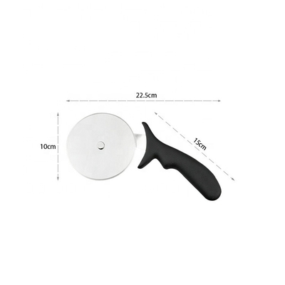 10cm Edelstahl 430 Pizza-Rad-Schneider mit Pp-Griff Rund-Kunststoff-Schneider Server