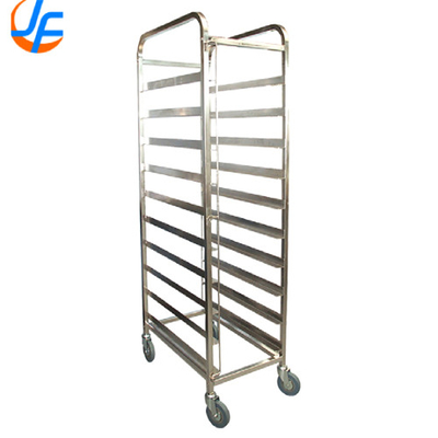 RK Backwaren China-Aluminium Vollgröße Brötchenblatt Pan Rack 10 Regal Restaurant Bäckerei Warenkorb Stufe