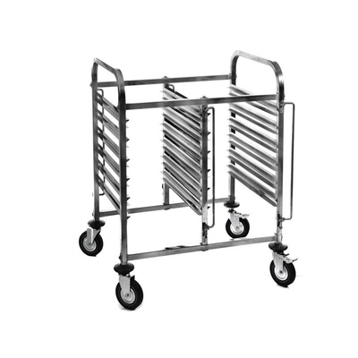 RK Bakeware China Foodservice NSF Double Line Tray Rack Trolley Edelstahl Bäckerei Trolley